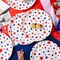 Patriotic Party Plates 9" 4th of July Party Paper Plates Americana Stars Disposable Party Supplies Veterans Day Election Day Veterans Decorative Dinner Plates (24, Patriotic)
